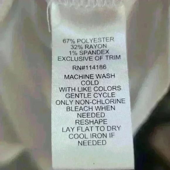 89th & Maddison white size large blouse. RAYON, POLY SPANDEX BLEND. - Picture 5 of 6